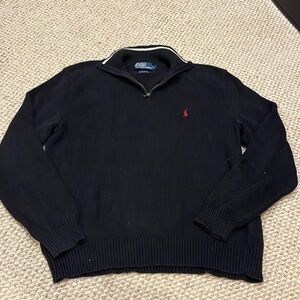VINTAGE Men’s Polo Quarter Zip Sweater